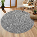 RUGSREAL Washable 4ft Round Rug Modern Solid Area Rug Circle Rug for Entryway Kitchen Indoor Non-Slip Dining Room Throw Carpet Contemporary Area Rug for Bedroom Living Room Nursery, 4' x 4' Round Grey