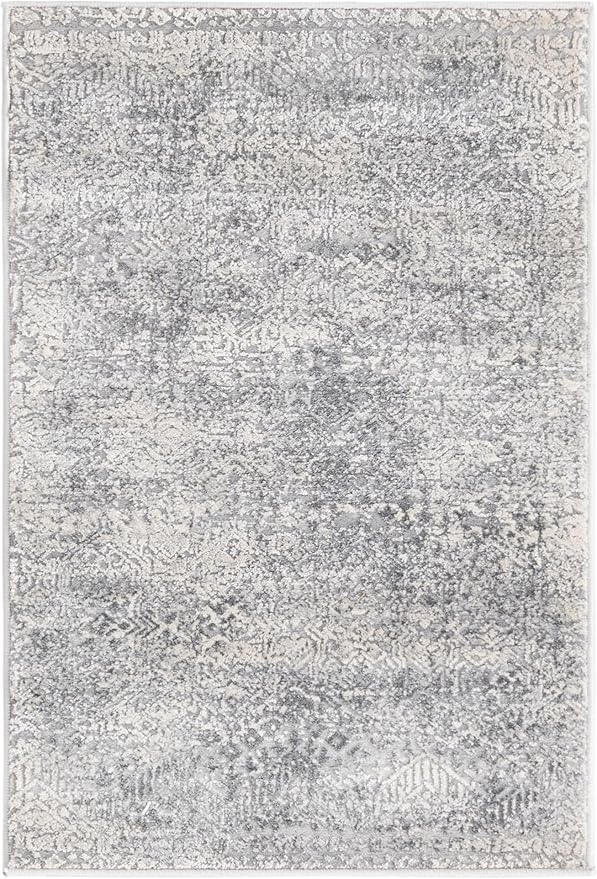 Unique Loom Finsbury Collection Area Rug - Sarah (2' x 3' 1" Rectangle, Gray/ Ivory)
