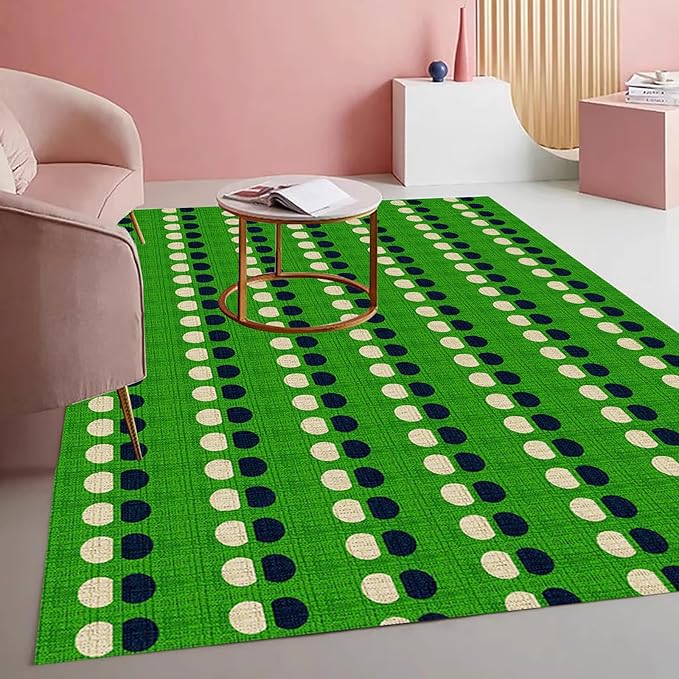Layered Circle Geometric Rug Modern Abstract Morandi Color Pattern Area Rugs for Living Room Nursery Bedroom Dining Room Green and Black Beige 6x9 Deco Indoor Carpet Hallway Kitchen Mat