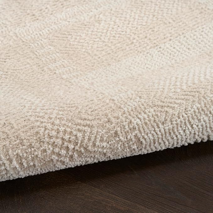 Nourison Home Nordic Taupe 4' x 6' Area Rug - Easy Clean, Non Shedding, Bed Room, Living Room, Dining Room, Kitchen (4' x 6')
