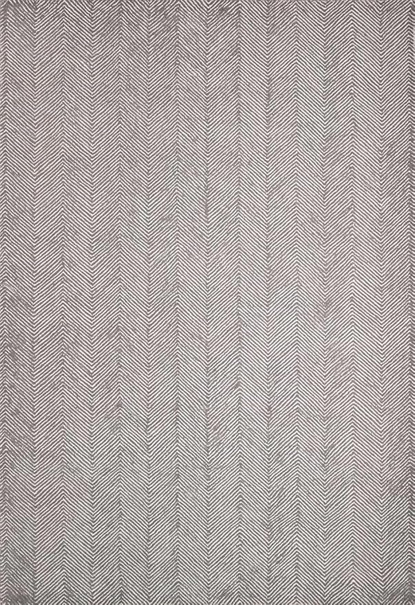 Modern Herringbone Chevron Collection Handcrafted Wool Area Rug - Durable, Zigzag Pattern, for High Traffic, Contemporary Design for Living Room, Bedroom, Dining Room Decor (Smoke Grey, 5' round)