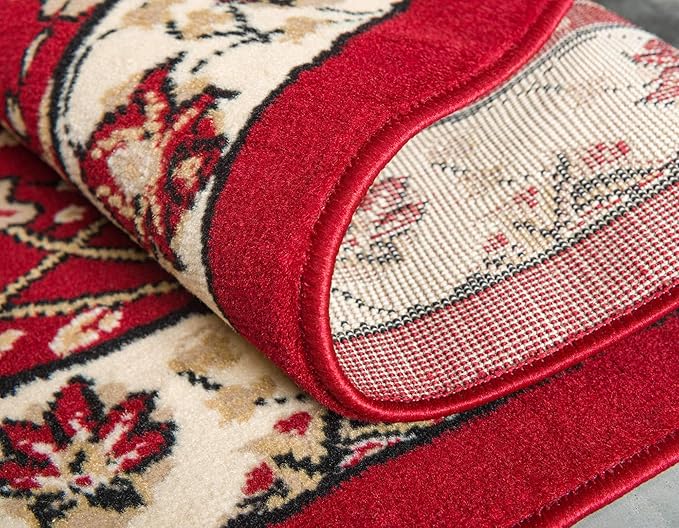 Unique Loom Espahan Collection Area Rug - Cape Cod (2' 2" x 8' 2" Runner, Red/ Beige)