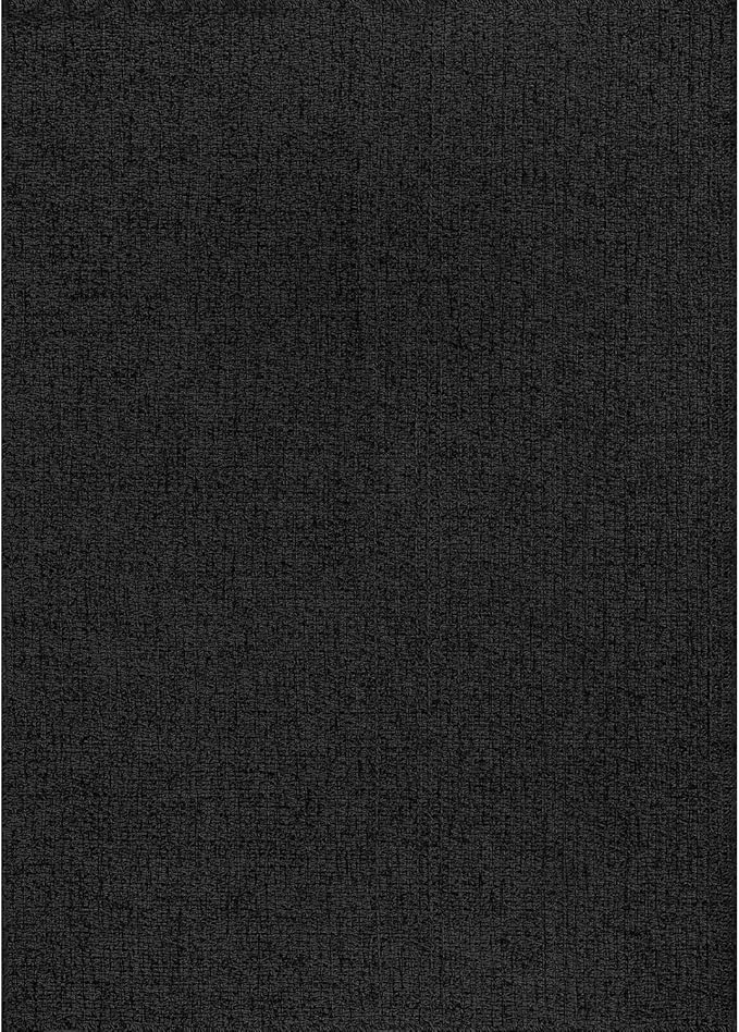 Easy Jute Rugs 6x9 Dark Gray Color Living Room Indoor Outdoor Area Rug for Farmhouse Patio and Kitchen Rug High Traffic Washable Easy to Clean Solid Boho Woven Design Outside Carpet (6 x 9)