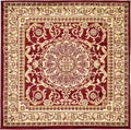 Unique Loom Versailles Collection Traditional Classic Medallion Floral Motif Area Rug (4' 0 x 4' 0 Square, Burgundy/ Ivory)