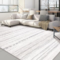 Nakagishi 5x8 Area Rug Living Room: Washable Boho Large Neutral Soft Farmhouse Rugs Stain Resistant Modern Indoor Floor Non-Slip Carpet for Bedroom Nursery Kids Playroom Office Dining Room Dorm- Gray