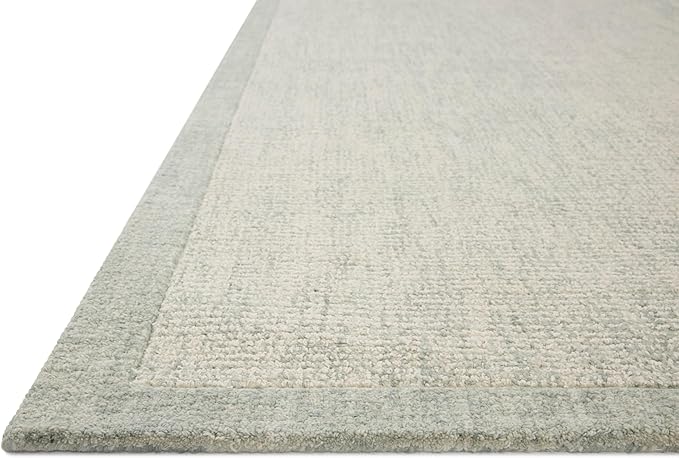 Loloi Magnolia Home by Joanna Gaines Henley Collection HNY-01 Ivory/Spa 7'-9" x 9'-9" Area Rug