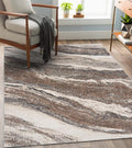 LUXE WEAVERS Lagos Collection 7983 Grey 5x7 Art Deco Area Rug