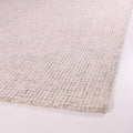 Hand-Tufted 100% Wool Pile Area Rug – Geometric Textured Grid Check Pattern – Thick and Durable Floor Carpet for Bedroom, Living Room, Kids Room, and Dining Area (Ivory Grey, 4' x 6')