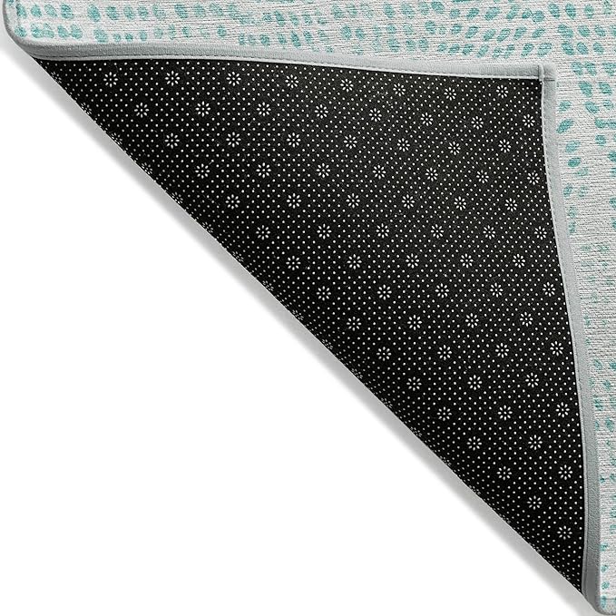 Addison Rugs Chantille ACN591 Aqua 1'8" x 2'6" Indoor Outdoor Area Rug, Easy Clean, Machine Washable, Non Shedding, Bedroom, Living Room, Dining Room, Kitchen, Patio Rug