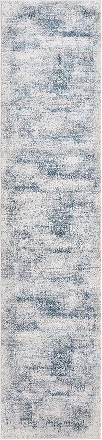 Unique Loom Finsbury Collection Area Rug - Sarah (2' 7" x 12' 2" Runner, Blue/ Ivory)