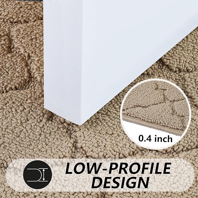 Timo Indoor Doormat, Front Door Mat 36"x59" Absorbent Rubber Backing Non Slip Door Mats, Machine Washable Resist Dirt Low Profile Rugs for Entryway, Front Door Rugs Indoor for Muddy Wet Shoes, Beige