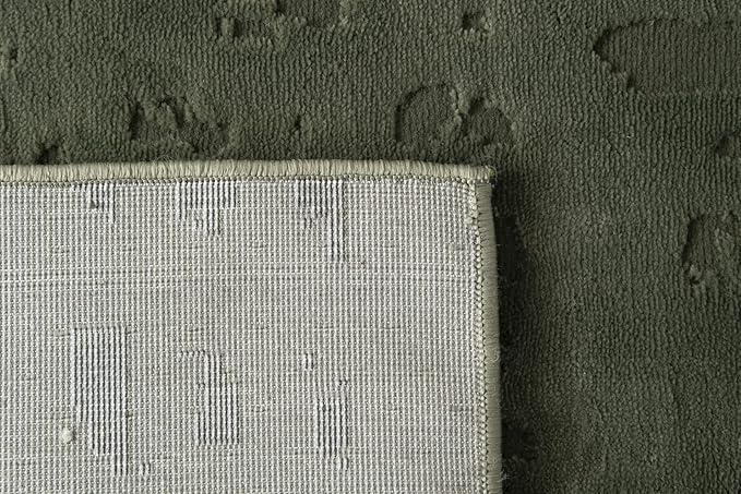 Revival Rugs Shell 7'10"x10' Washable Area Rug for Living Room Bedroom - 100% Recycled Oeko-TEX Certified, Medium Pile, Green