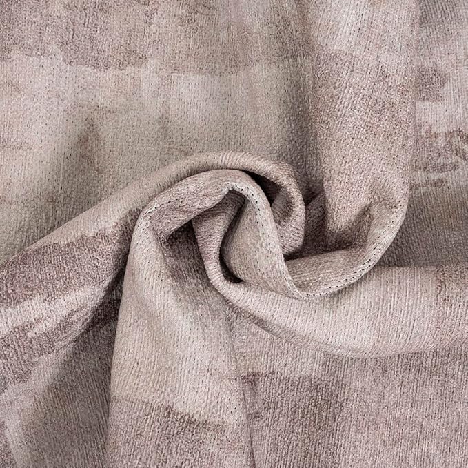 GLN Rugs Contemporary Collection - Machine Washable Area Rug, Contemporary Washable, Non Slip, Low Pile Chenille Rug, Living Room, Bedroom, Kitchen Rug (5' x 7' Abstract Tan)