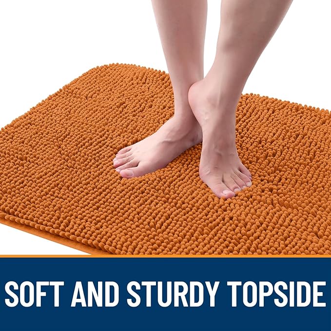 OLANLY Dog Door Mat for Muddy Paws 44x24, Absorbs Moisture and Dirt, Absorbent Non-Slip Washable Doormat, Quick Dry Chenille Mud Mat for Dogs, Entry Indoor Entryway Carpet for Inside Floor, Clay