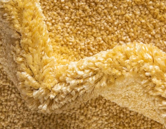 Unique Loom Solo Collection Area Rug - Calabasas (7' 10" x 10' Rectangle, Yellow)