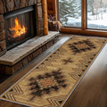 Vintage Geometric Cross Hallway Runner Rug, 3x8ft Entrance Washable Rug, Corridor & Foyer High-Traffic Area Rugs, Durable Non-Slip Mat, Soft Bedroom Rugs, Southwestern Home Decor Carpet