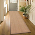 Rubber Runner Rug for Hallways Non Slip, Low Pile Long Laundry Room Mat Hall Jute Rug Runner Carpet Non Skid
