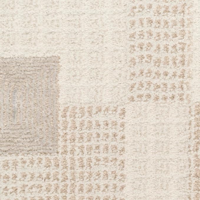 Nourison Nordic Ivory Beige 8' x 10' Scandinavian Area Rug - Easy Cleaning, Non Shedding, Bed Room, Living Room, Dining Room, Kitchen (8' x 10')