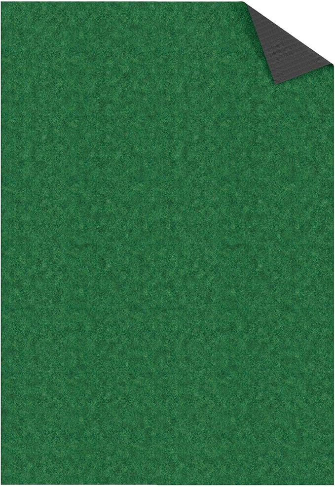 Ottomanson 6'6" x 19' Hallway Runner with Scraper Pile - Extra Durable Non-Slip Rug Mat for Indoor & Outdoor Use - Ideal for Kitchen, Entryway & Garage - High-Traffic Carpet, Green