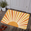 Lahome Boho Sun Print Area Rug - 2x3 Small Washable Rug Modern Abstract Non-Slip Area Rug Accent Distressed Throw Rugs Floor Carpet for Bedrooms Living Laundry Room entryway Rug (2'x3', Rainbow Sun)