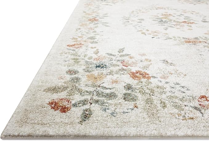 Loloi Rifle Paper Co. Laurel Collection LAU-01 Cream 2'-8" x 8' Runner Rug