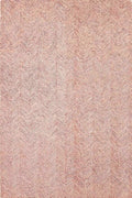 Modern Herringbone Chevron Collection Handcrafted Wool Area Rug - Durable, Zigzag Pattern, for High Traffic, Contemporary Design for Living Room, Bedroom, Dining Room Decor (Blush Pink, 4' x 6')