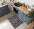 Keen Home Design 2x3 Rug - Machine Washable Entry Rug with Non-Slip Backing, Ideal for Enteryway, Kitchen, Bathroom, Laundry Room - Vintage, Easy Clean, Durable, Low Pile - (2' x 3')