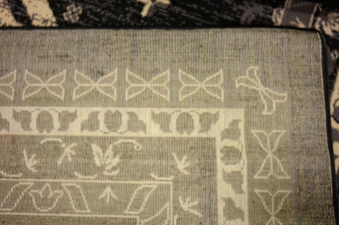 Unique Loom Taftan Collection Border Geometric Tribal Inspired Design Area Rug (8' 0 x 10' 0 Rectangular, Black/ Gray)