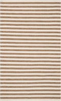Home Conservatory Ladder Stripe Natural/Ivory Handwoven Wool 2.5 X 8 Feet, Ivory/Multicolored Stripe Pattern