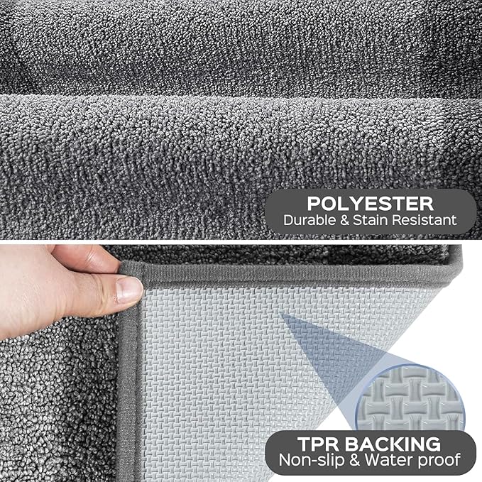 Machine Washable Runner Rug 32" x 96", Non Slip Kitchen Mat for Floor, Absorbent Entryway Rug for Kitchen, Bedroom, Living Room, Hallway, Door (Roll Packing)