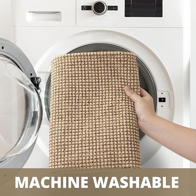 Braided Runner Rug 3x12 Ft Washable Runners for Hallways Non Slip Kitchen Runner Rug Cotton Long Entryway Runner Indoor, Woven Carpet for Hall Kitchen Entryway, Orange/Tan/Brown