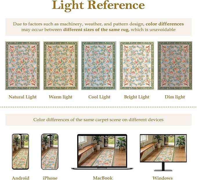 Collive Rug Runners for Hallway 2.6x8, Washable Jungle Animal Kitchen Runner Carpet Green Non Slip Bathroom Mats, Soft Low Pile Stain Resistant Entryway Rugs for Bedroom, Laundry Room