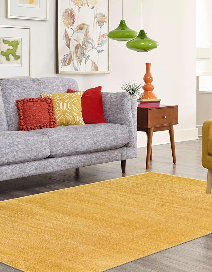 Unique Loom Finsbury Collection Area Rug - Kate (7' 10" x 10' Rectangle, Yellow)