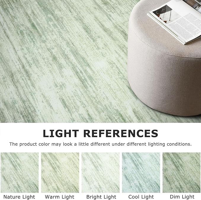 2x6 Modern Abstract Runner Rug for Hallways, Lime Green Super Soft Hallway Decor Kitchen Rugs with Non-Slip, Non-Shedding Washable Rug for Entryway Bedroom Indoor