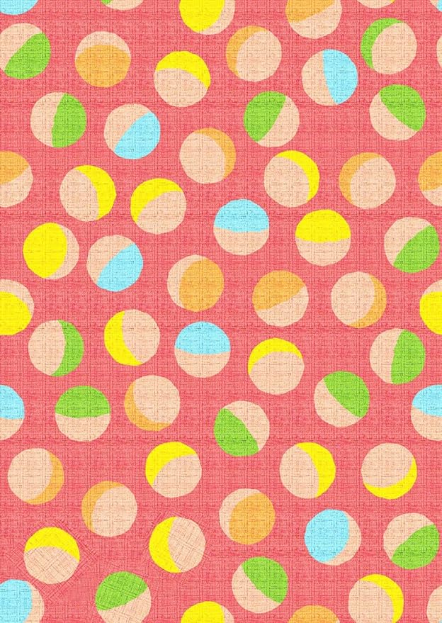 Retro Pink Yellow Green Polka Dot Texture Rug 5x8 Non Slip Washable Soft Area Rugs for Living Room Bedroom Nursery Room Stain Resistant Large Home Office Playroom Indoor Carpet