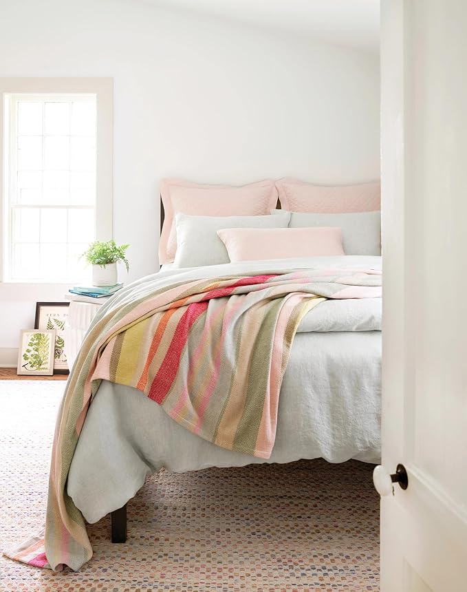 Dash and Albert Torrey Wool Area Rug - 7.5 X 9.5 Multicolor Geomatric Handwoven Accent Rug - Durable, Low Pile, Guest Room, Home Office, Dining Room - Premium Luxury Hotel Quality Soft Breathable
