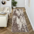LUXE WEAVERS Euston Collection 7681 Brown 2x7 Modern Abstract Area Rug