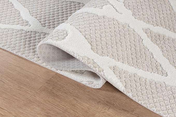 Modern Indoor Rug Diamond 5x7 Area Rugs for Living Room Luxury Kitchen Bedroom Durable Soft Geometric Durable Low and High Pile Stain Resistant Non Shedding Area Carpet 5x7