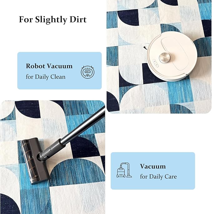 Modern Abstract Rugs Machine Washable, 4x6 Area Rugs for Bedroom Entryway Living Room Bedside Low-Pile, Boho Small Throw Floor Carpet Non Slip Soft Indoor Rug Ultra-Thin Navy Blue