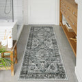 Uphome Bathroom Runner Rug, Distressed Tribal Farmhouse Brown Bathroom Mat, Large Bathroom Rugs Non Slip Washable, Oriental Retro Boho Bath Mat Runner for Bathtub Sink Hallway, 24x59 inch
