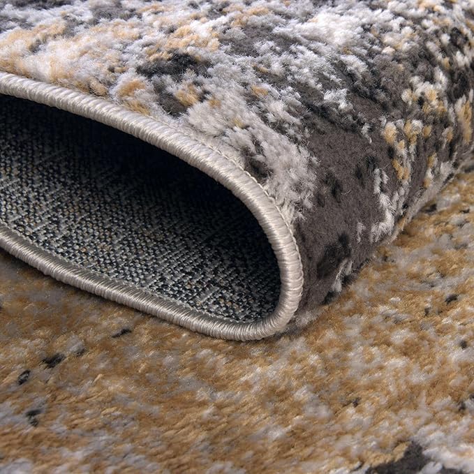 Rugs.com Leipzig Collection Area Rug – 2X3 Beige Low-Pile Rug Perfect for Entryways, Kitchens, Breakfast Nooks, Accent Pieces