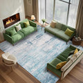 Abstract 6x9 Area Rug Washable Soft Non-Slip Carpet for Living Room Dining Room Bedroom Home Office - Abstract Teal/Grey