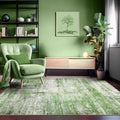 Abstract 5x7 Area Rug for Living Room Dining Room Office Bedroom Sage Green