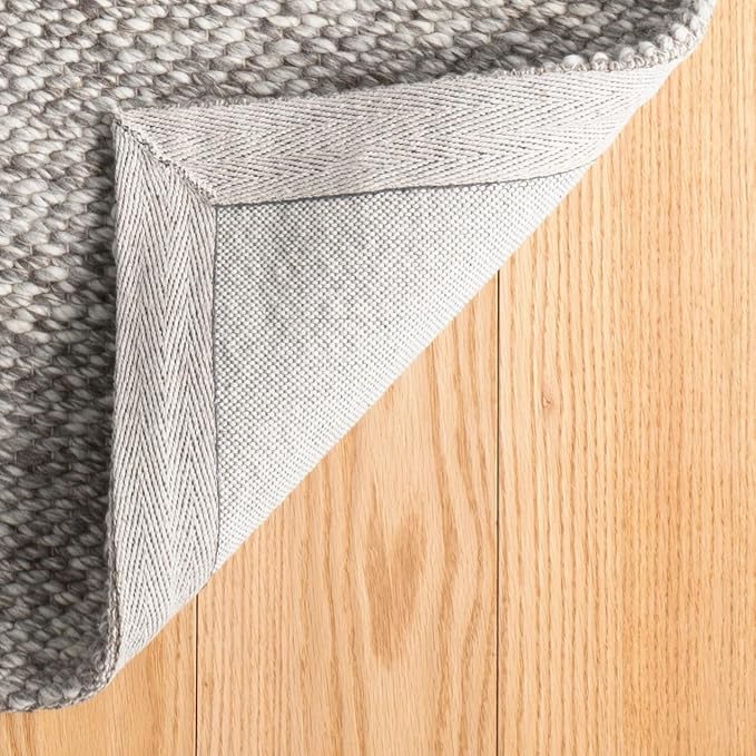 Dash and Albert Loggia Grey Handwoven Wool Rug, Runner-2.5 X 8 Feet, Grey Solid Pattern - Premium Luxury Hotel Quality Soft Breathable Hypoallergenic Machine Washable Easy Care All Season