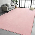 Large Area Rugs for Living Room Bedroom, 6x9 Feet Pink Rug, Minimalist Modern Shag Rug, Soft Thick Comfy Memory Foam Indoor Carpet, Non-Slip Washable Rug for Boys Girls Dorm Nursery Room Home Decor