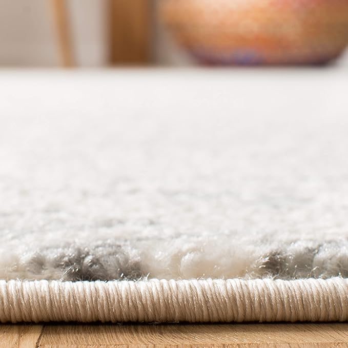 SAFAVIEH Tulum Collection Runner Rug - 2' x 7', Ivory & Grey, Moroccan Boho Tribal Design, Non-Shedding & Easy to Clean, Ideal for Living Room, Hallway, Foyer, Entryway, Bedroom (TUL272A)