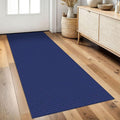 Braided Runner Rug 2x5 Ft Washable Runners for Hallways Kitchen Runner Rug Rubber Backed Cotton Entryway Runner Indoor, Woven Floor Carpet for Hall Kitchen Bedroom, Royal Blue/Navy