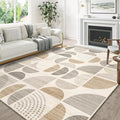 MUJOO 8x10 Area Rugs,Washable Rugs for Living Room Bedroom Dining Room,Large Boho Throw Floor Carpet Non Slip Soft Modern Abstract Bohemian Neutral Beige