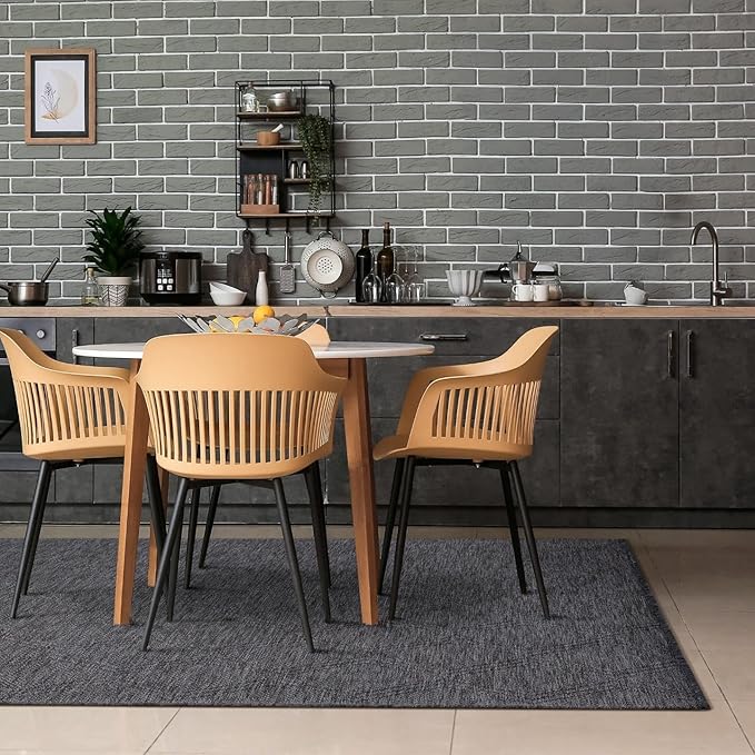 LUXE WEAVERS Modern Farmhouse Smoke 5x7 Washable Area Rug, Anti-Slip Diamond Pattern Carpet