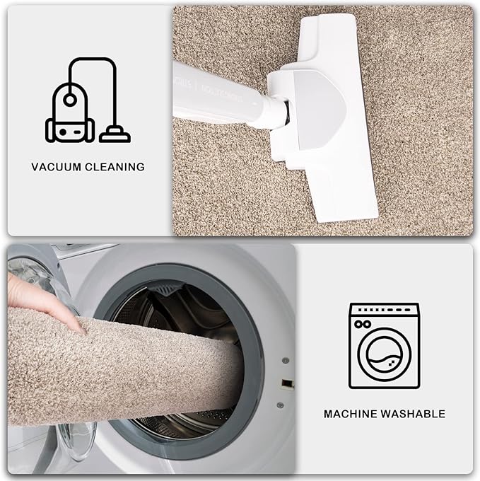 PURRUGS Dirt Trapping Door Mat 24" x 59", Non-Slip Machine Washable Entry Rug, Shoe Scraper, Dog Doormat, Super Absorbent Welcome Mat for Front & Back Door, Muddy Shoes & Paws, Taupe